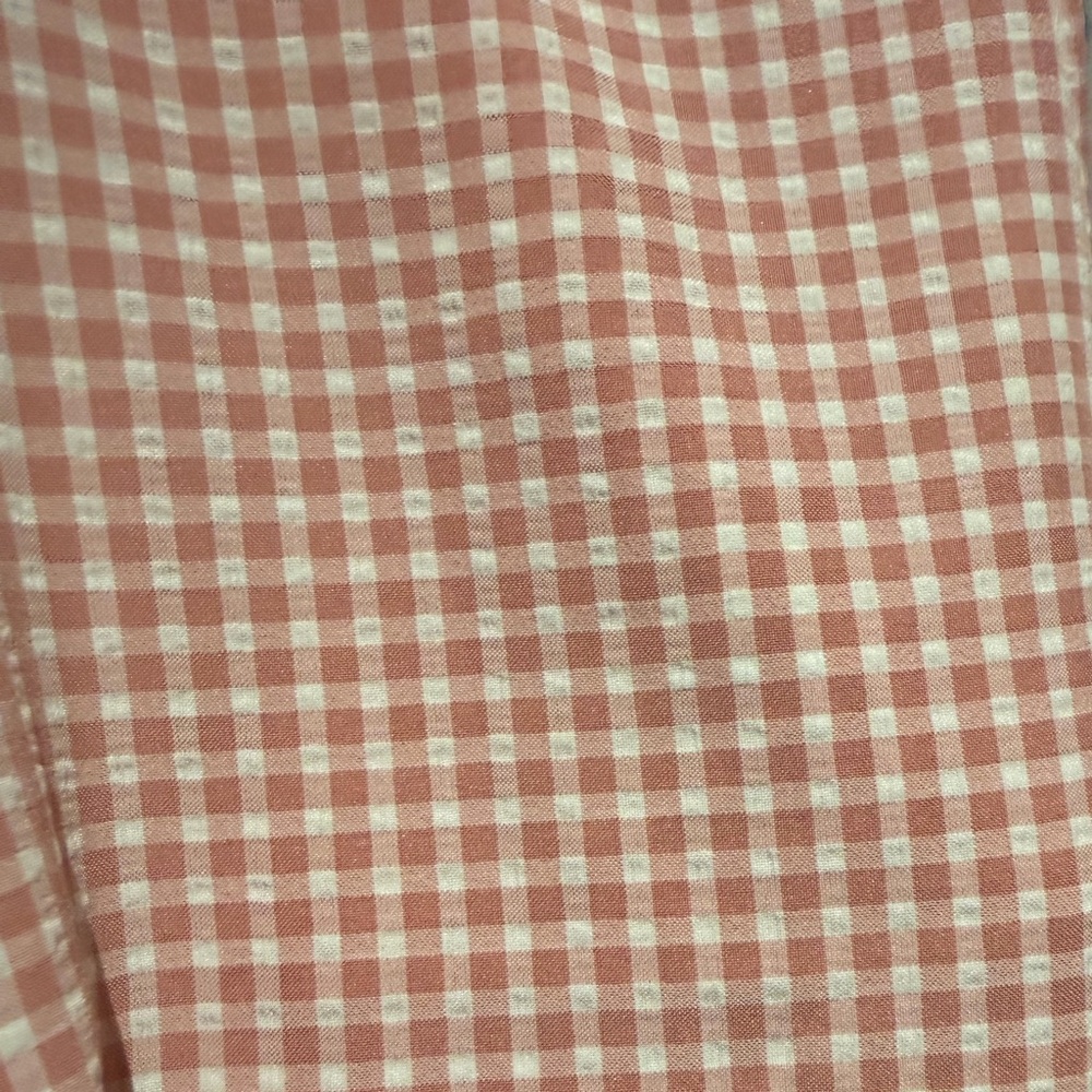 Miss Selfridge Pink Gingham Puff Sleeve Mini Dress - Picture 2 of 9